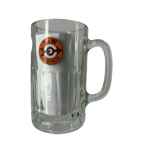 A & W 1960's Rootbeer Glass Mug Arrow bullseye logo heavy duty with handle - Picture 6 of 10